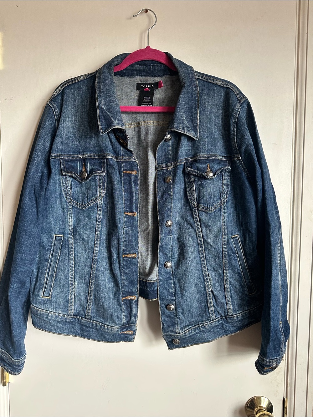torrid Distressed Blue Denim Truckers Jacket